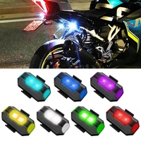 motorcycle flashing tail light 7 colors changing bicycle drone aircraft light warning signal 4 modes rechargeable car tail light