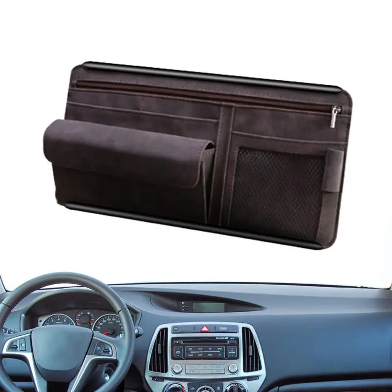 

Multifunctional Car Styling Visor Organizer Auto Sun Visor Storage Pouch Car Sun Visor Organizer Zipper Type Card Holder Storage