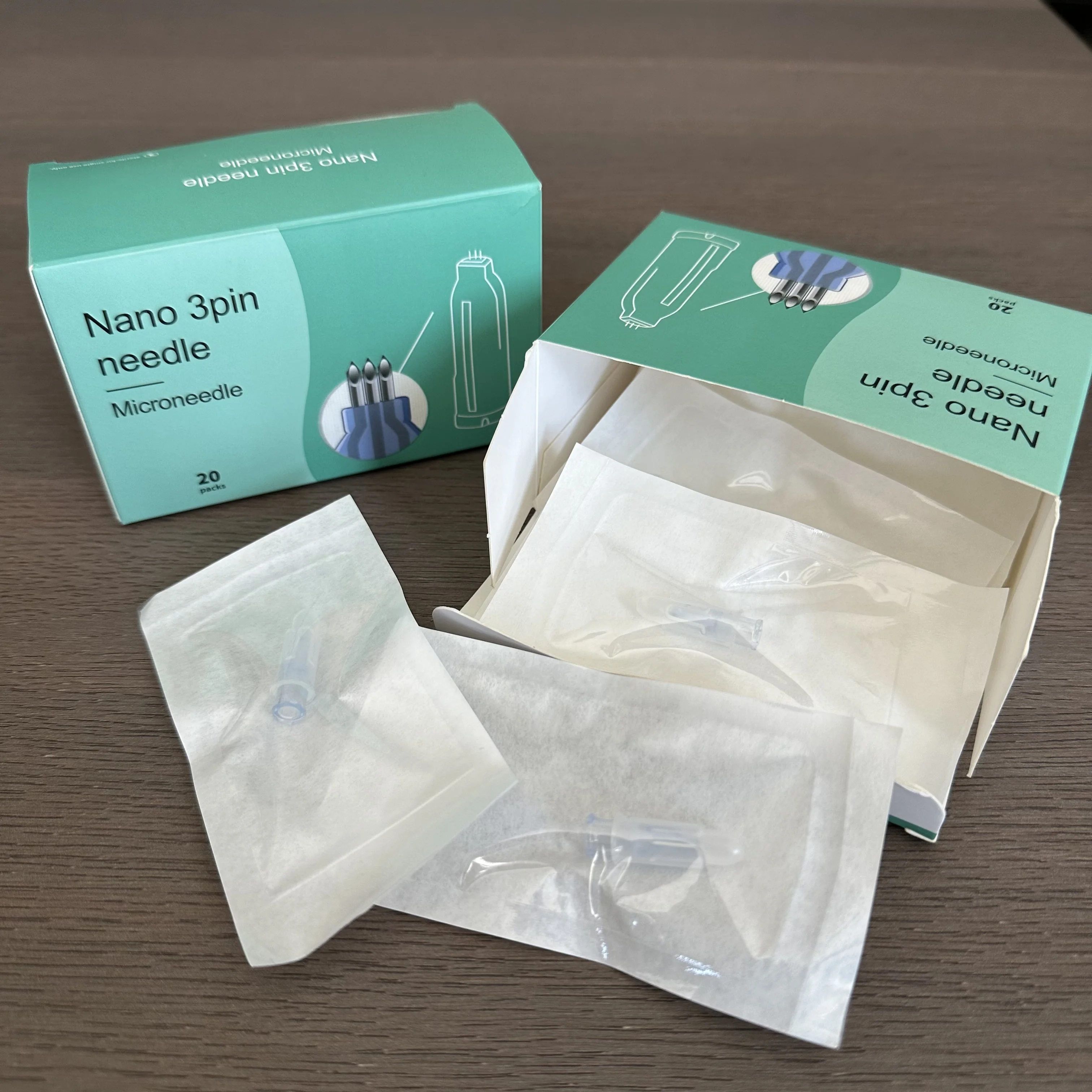 Фото Профессиональные 34G Nano Soft 3 контакта 0,6/1,0/1,2/1,5 микроигла одноразовые стерильные одинарные многоигольные кристаллы №3