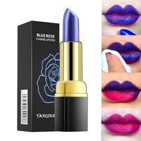 blue rose lip balm temperature color changing natural long lasting waterproof lipstick cosmetics woman base makeup lip gloss