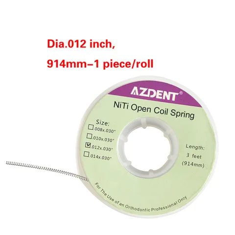 AZDENT Ортодонтические пружины Niti 010/012