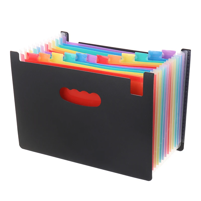 13 Pockets Expanding File Folder A4 Organizer Portable Business File Office Supplies Document Holder For Home Office Supplies