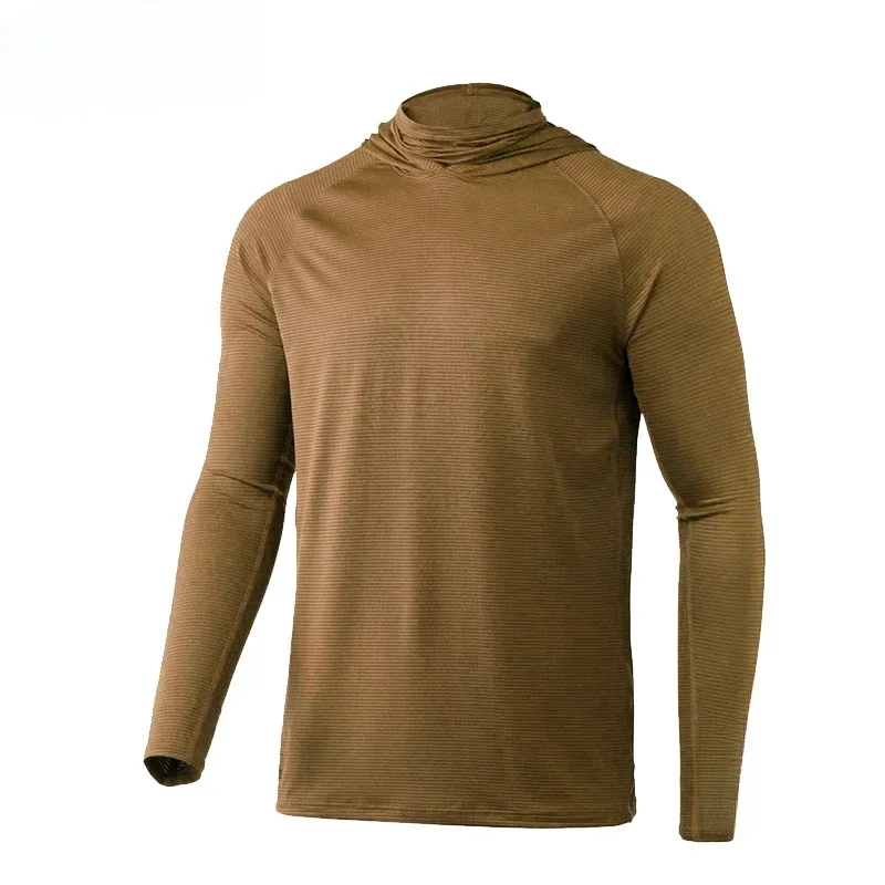 Толстовка с капюшоном рубашки для рыбалки Быстросохнущий свитшот длинным