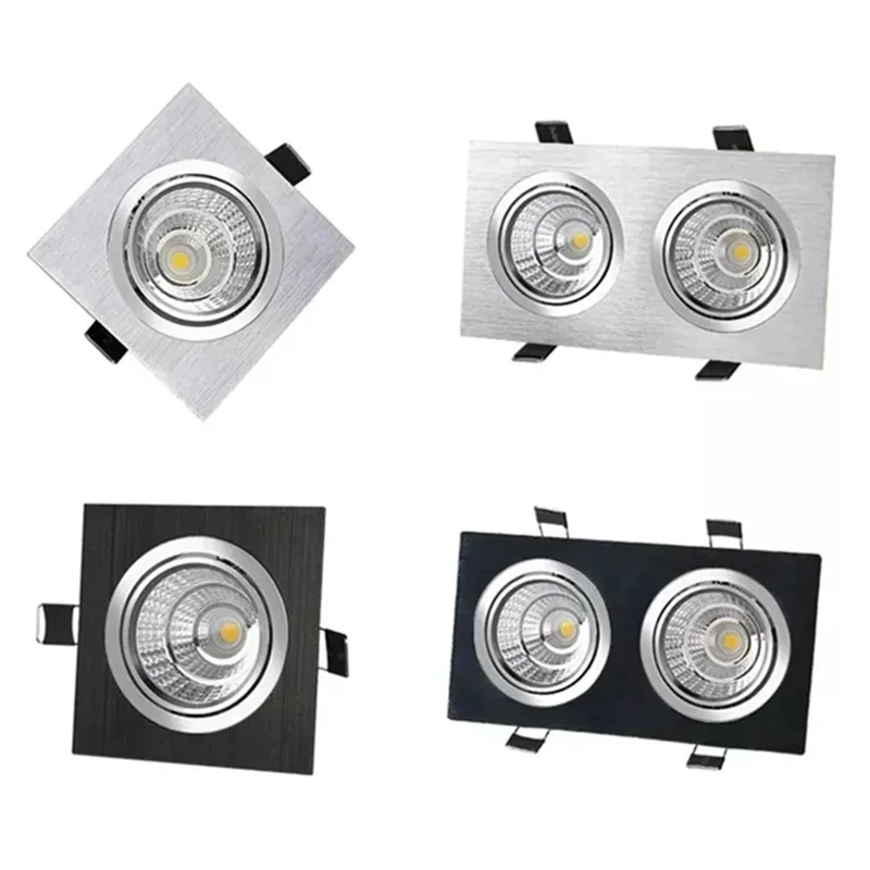 

Антибликовый встраиваемый светодиодный потолочный светильник с регулируемой яркостью 9W12W15W18W24W30W COB Потолочные светильники Точечный светильник Epistar Chip AC90-260V Внутреннее освещение