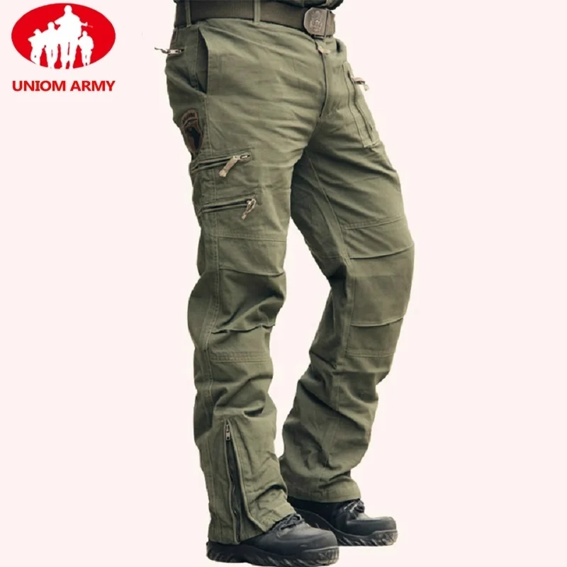 Брюки мужские камуфляжные, хлопок, армейские тактические штаны в стиле милитари, много карманов, камуфляжные черные