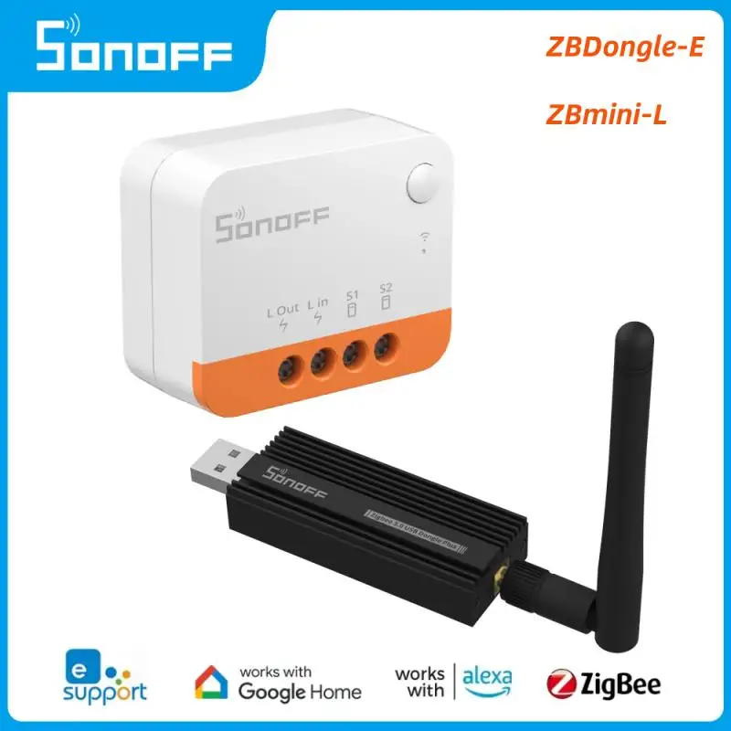 

SONOFF ZBDongle-E ZBMINI L2 ZigBee Mini Smart Switch No Neutral Wire Required Works With Yandex Alice Alexa Google Home eWelink