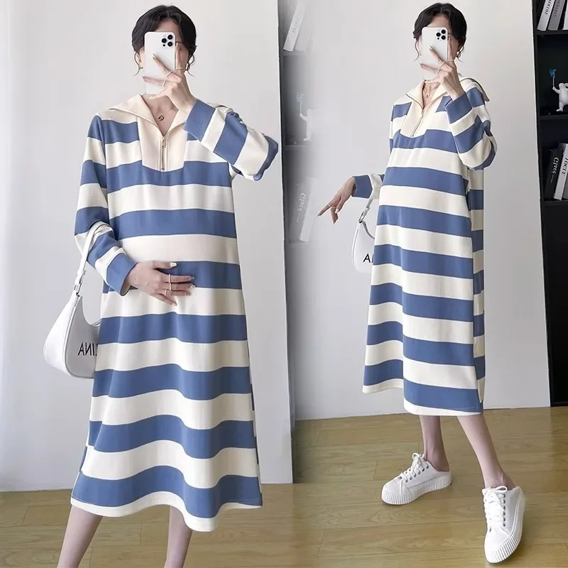 Раннее осеннее платье больших размеров для беременных женская одежда стильная