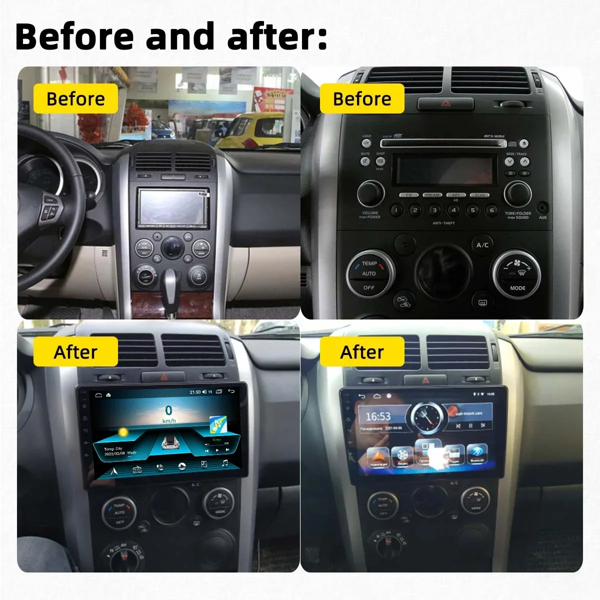 Фото Android 15 Carplay авто радио BT мультимедийный плеер для SUZUKI Splash Ritz OPEL Agila 2008-2014 2din авторадио стерео №2