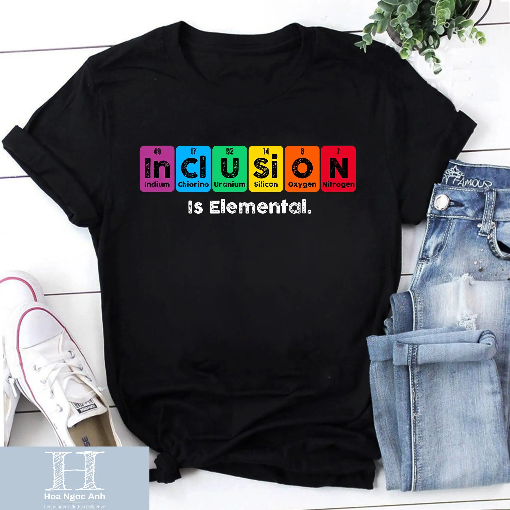 Включение — это элементальная футболка с элементами химии учителя