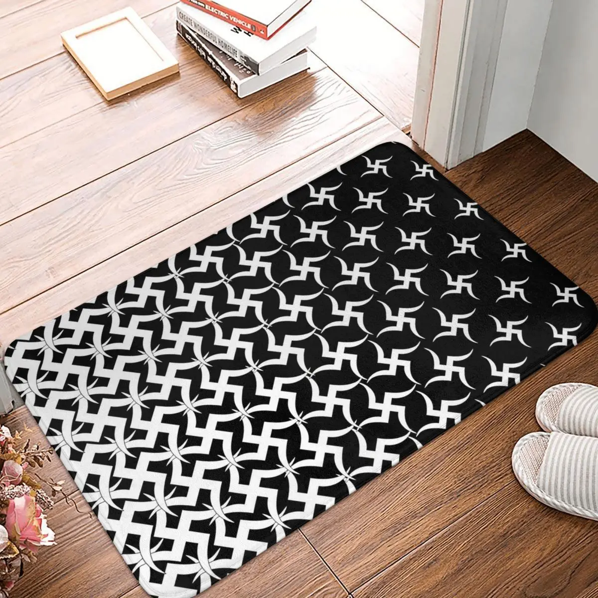 

Non-slip Doormat Kitchen Mat Jain Swasti Spread Hallway Carpet Entrance Door Rug Home Decor
