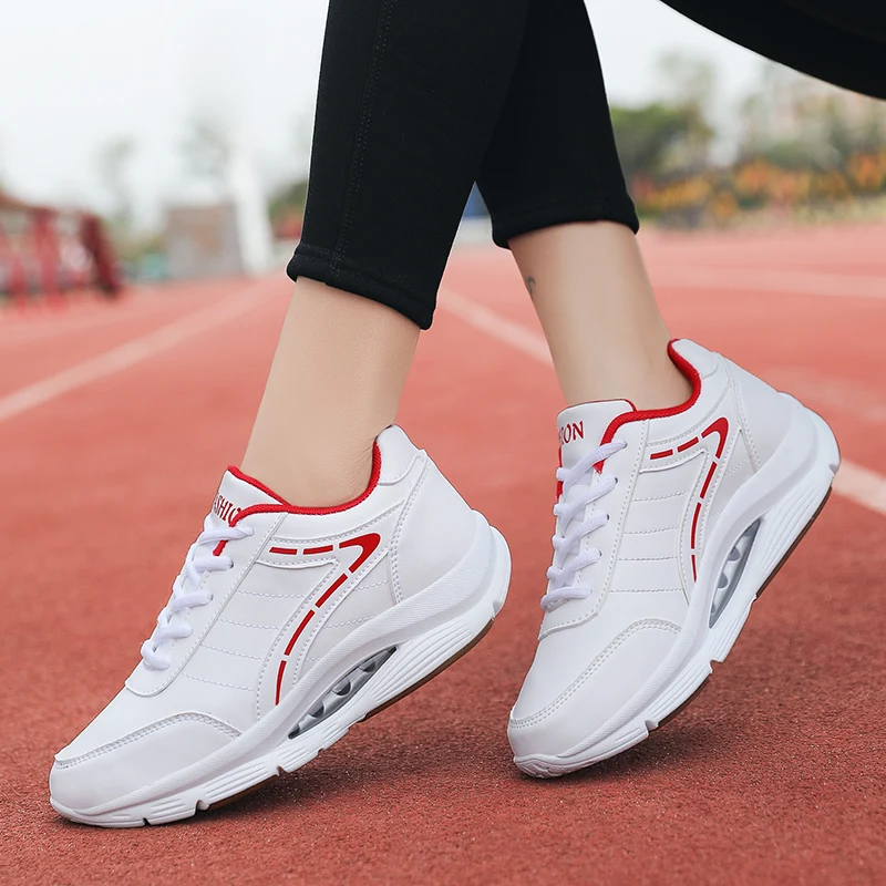 Women's Sneakers Air Cushion Walking Shoes Comfortable Sports Tennis Shoes Fitness Casual Platform Wedges Casual Shoes