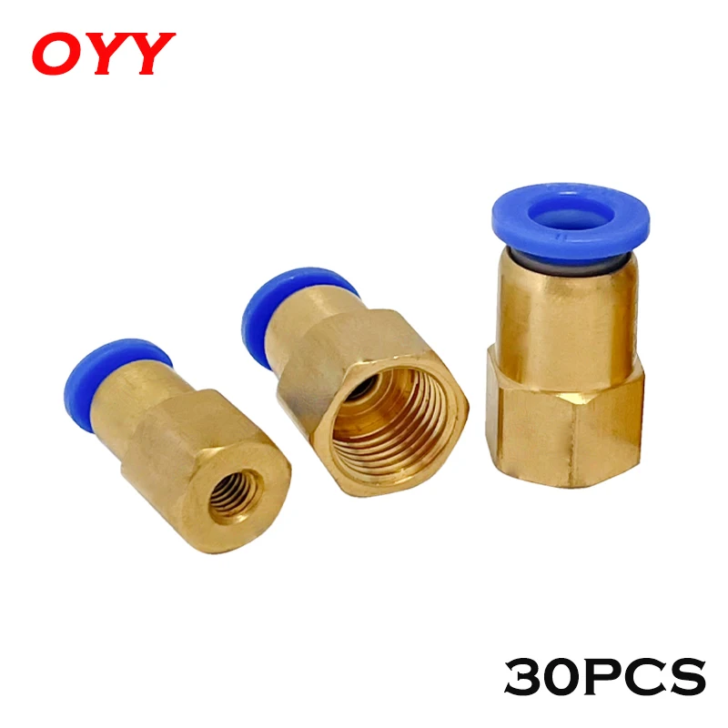 

30Pcs PCF Hose Connection Air Fitting 4-12Mm Male Thread Bsp 1/4 " 1/2" 1/8 "3/8" Nipple Brass Quick Coupling Pneumatic Fittings