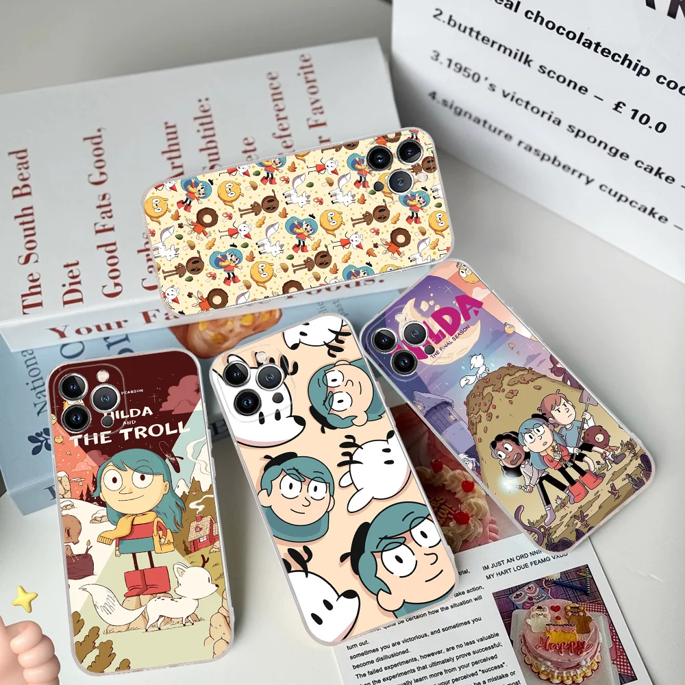 Cartoon H-Hilda Phone Case Silicone Soft For Iphone 16 15 14 13 12 11 Pro Mini XS MAX Plus X Cover