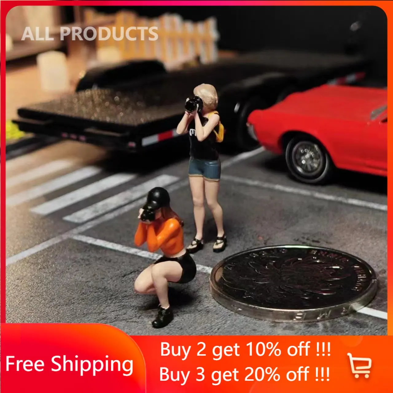 

GX Diorama 1/64 Photography and Photo Taking Girl Duo Characters Series Pre Order Does Not Include Cars