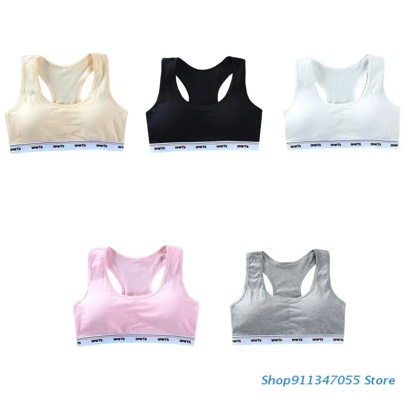 

Girls Stretch Sports Bra Racerback Training Bras Print Underwear for Girl Teen