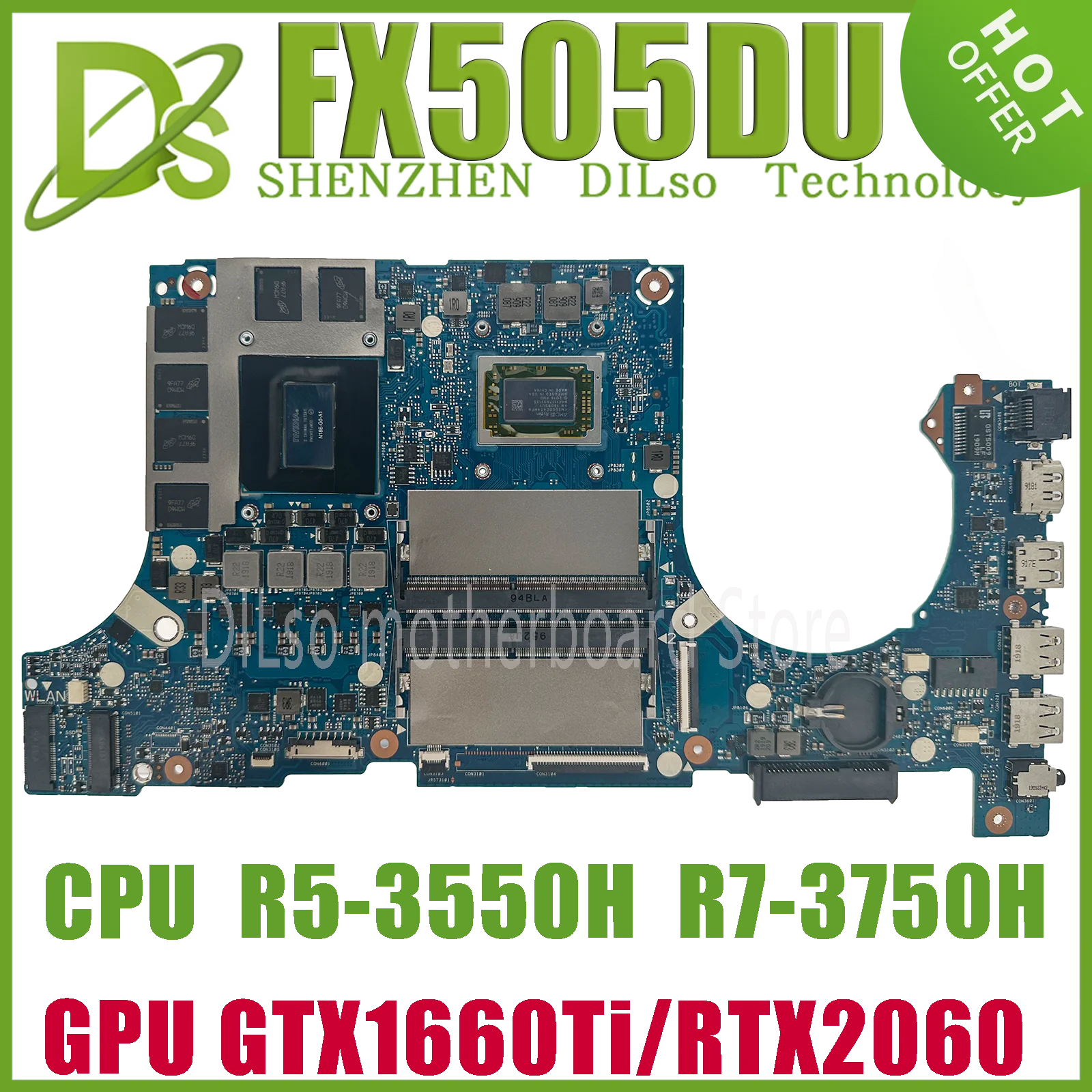 Материнская плата KEFU FX505DU W/R7-3750H R5-3550H GTX1660TI RTX2060/V6G для ASUS FX505DV FX95DU FX95D FX705DU FX705 Материнская плата ноутбука Материнская плата KEFU FX505DU W/R7-3750H R5-3550H GTX1660TI RTX2060/V6G для ASUS FX505DV FX95DU FX95D FX705DU FX705 Материнская плата ноутбука