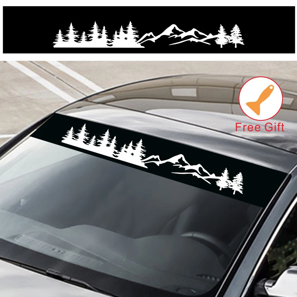 

Car Stickers Mountain Totem Self-Adhesive Vinyl Graphics Engine Hood Rear Window Body Decal Waterproof Universal Car Accessories