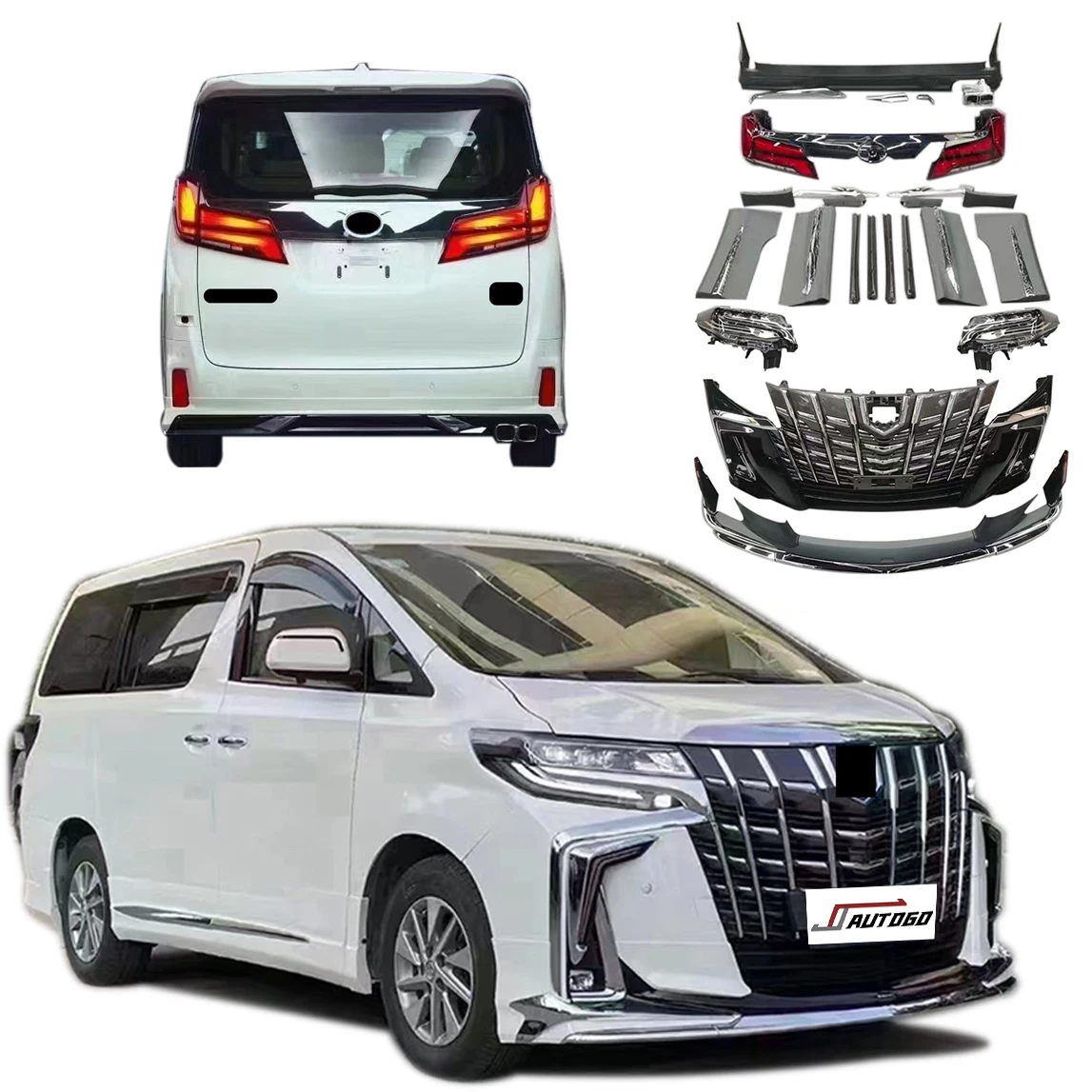 Аксессуары Facelift комплекты кузовов для Toyota Alphard Vellfire 2015 2016 2017 Anh серия от 30 до 35