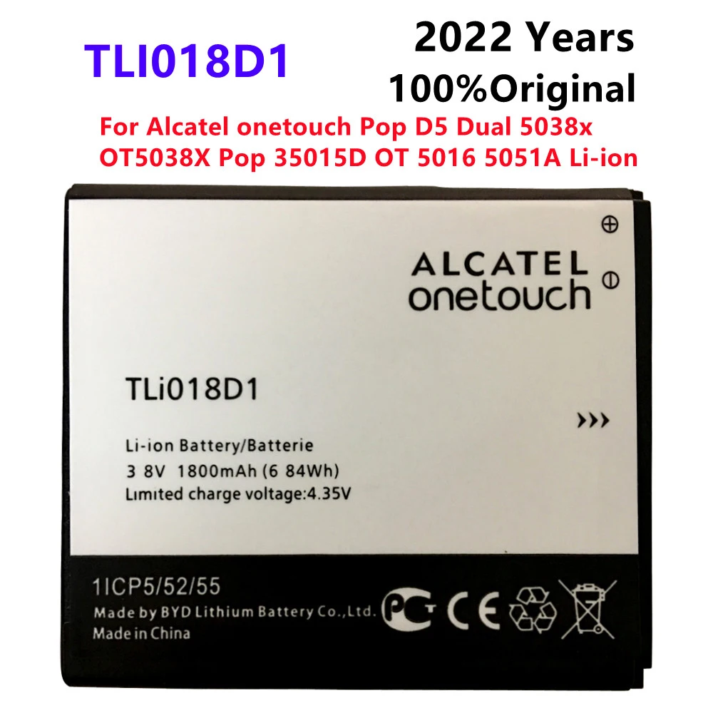 Аккумулятор TLi018D1 1800 мА · ч для Alcatel One Touch Pop D5 Dual 5038x OT5038X 3 5015D OT 5016 аккумулятор |