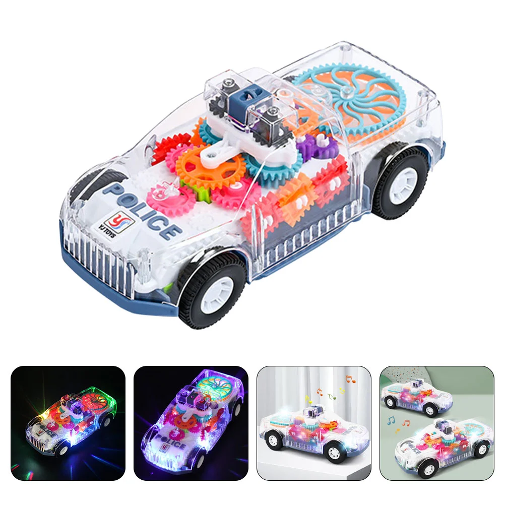 

Small Toy Car Childrens Toys Gear Clear Police Electronic Components Kids Cartoon Funny Vehicle