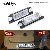 2x led license plate lights for vw golf 4 5 passat t5 jetta polo lupo caddy touran skoda superb number lamp white car accessoies