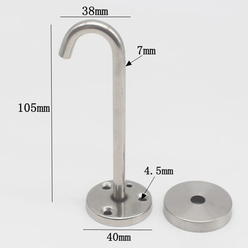 5 Pcs Wall Mount Ceiling Hooks Swag Stainless Steel Round Base Hanger For Hang Plant Baskets