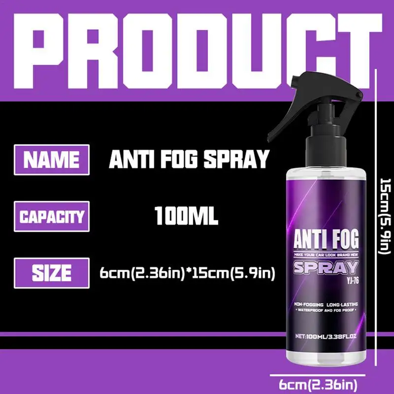 Противотуманный очиститель автомобильного стекла автомобильный спрей воды