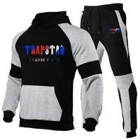 casual mens clothes streetwear 2 pieces set printed tracksuit men pullover sweatshirtspants joggers hoodies sportwear suit