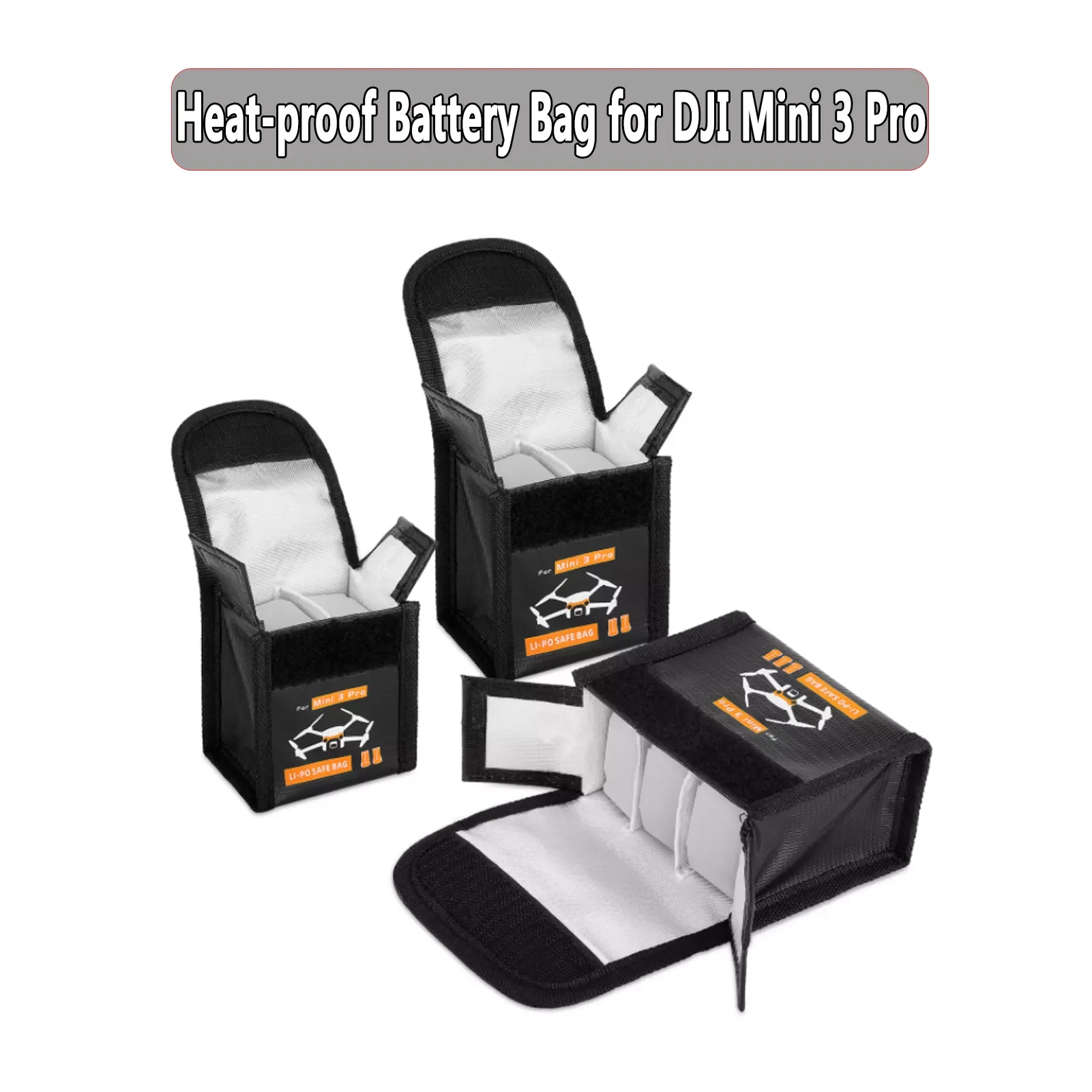 

Heat-Resistant Battery Storage Bag for DJI Mini 3 Pro Explosion-proof Safe Protective Bag for DJI Mini 3 Pro Accessories