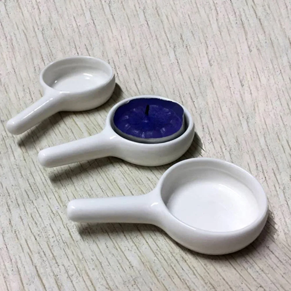 

Spoon Holder Ceramic Little Spoons Tealight Wax Tray Tea Warmer Porcelain Oil Burner Scoop Light Essential Replacement Plates