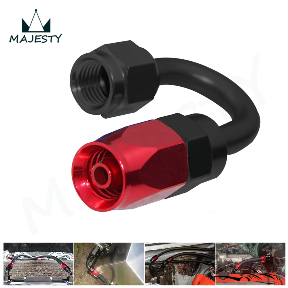 

1X Universal AN4 0° /45° /90° /180° Swivel Oil/Fuel Line Hose End Fitting Adapter