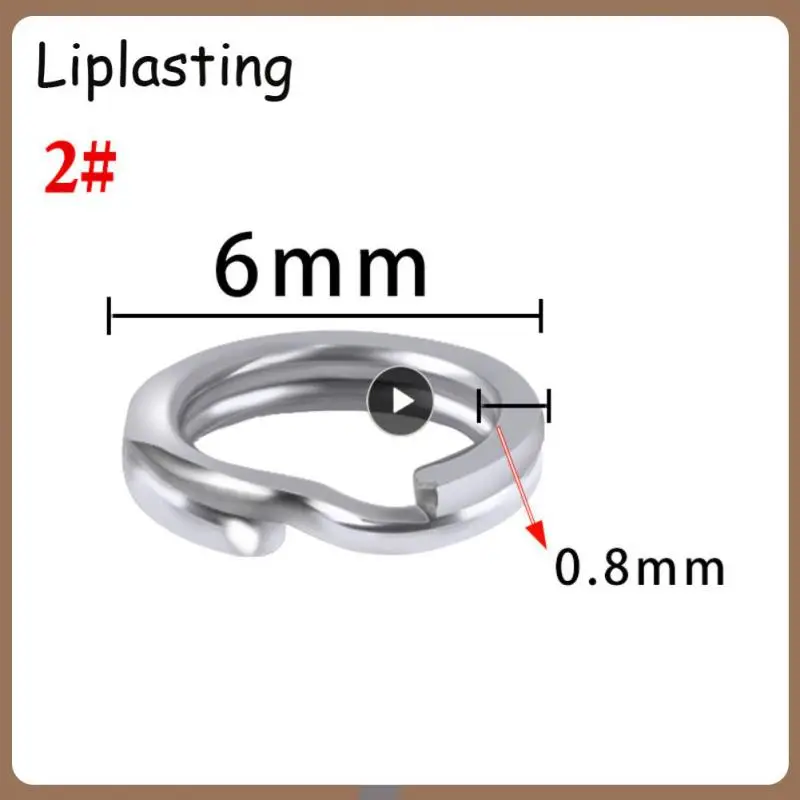 

Split Rings In Fishing Powerful Stainless Steel Flattening Double Circle Fishing Line Damage Prevention Ring 5/6/7/8/9 Mm /