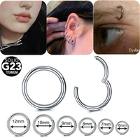 10pcslot titanium hinged septum clicker segment nose ring hoop eyebrow lip helix daith conch cartilage earrings punk jewelry