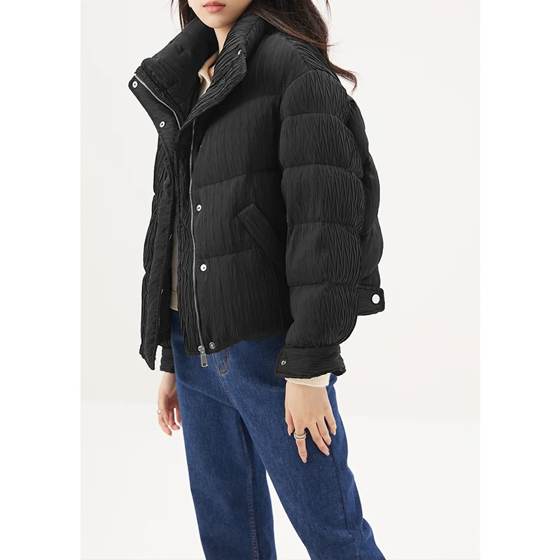 Design Fashion High Quality Coats Women  85%  White Duck Down Puffer Jacket High Street  Autumn/Winter Wide-waisted