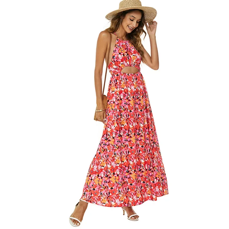 Летние каникулы женская одежда пляжная юбка в стиле бохо топ на бретельках майка