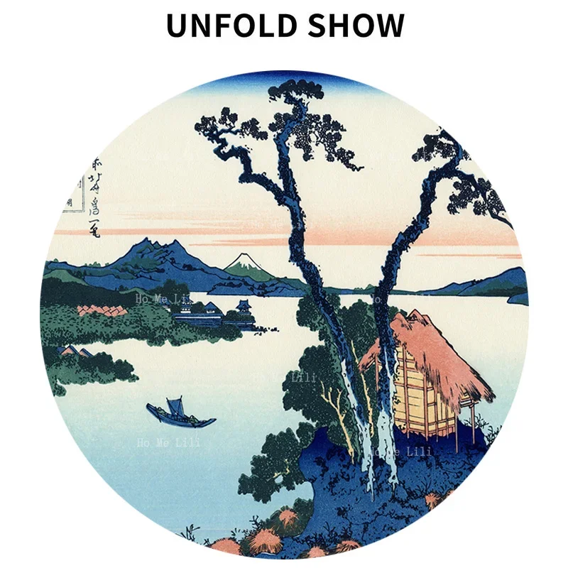 Фото Hokusai 36 Views Fuji Suwa Lake Woodblock Япония Ukiyo E скатерть от Ho Me Lili для декора стола №2