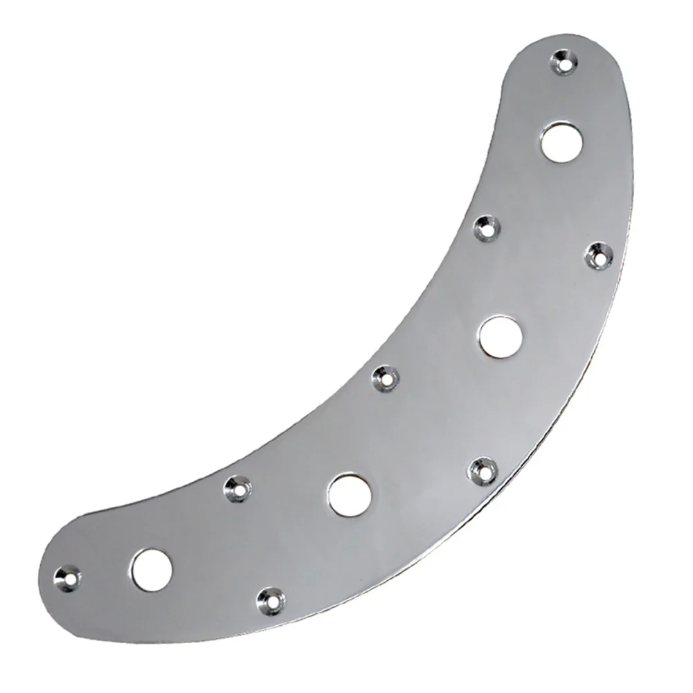

Metal 4 Holes Electric Bass Arch Curved Control Plate Guitar Parts For Jazz Bass Instrument Accessories Silver
