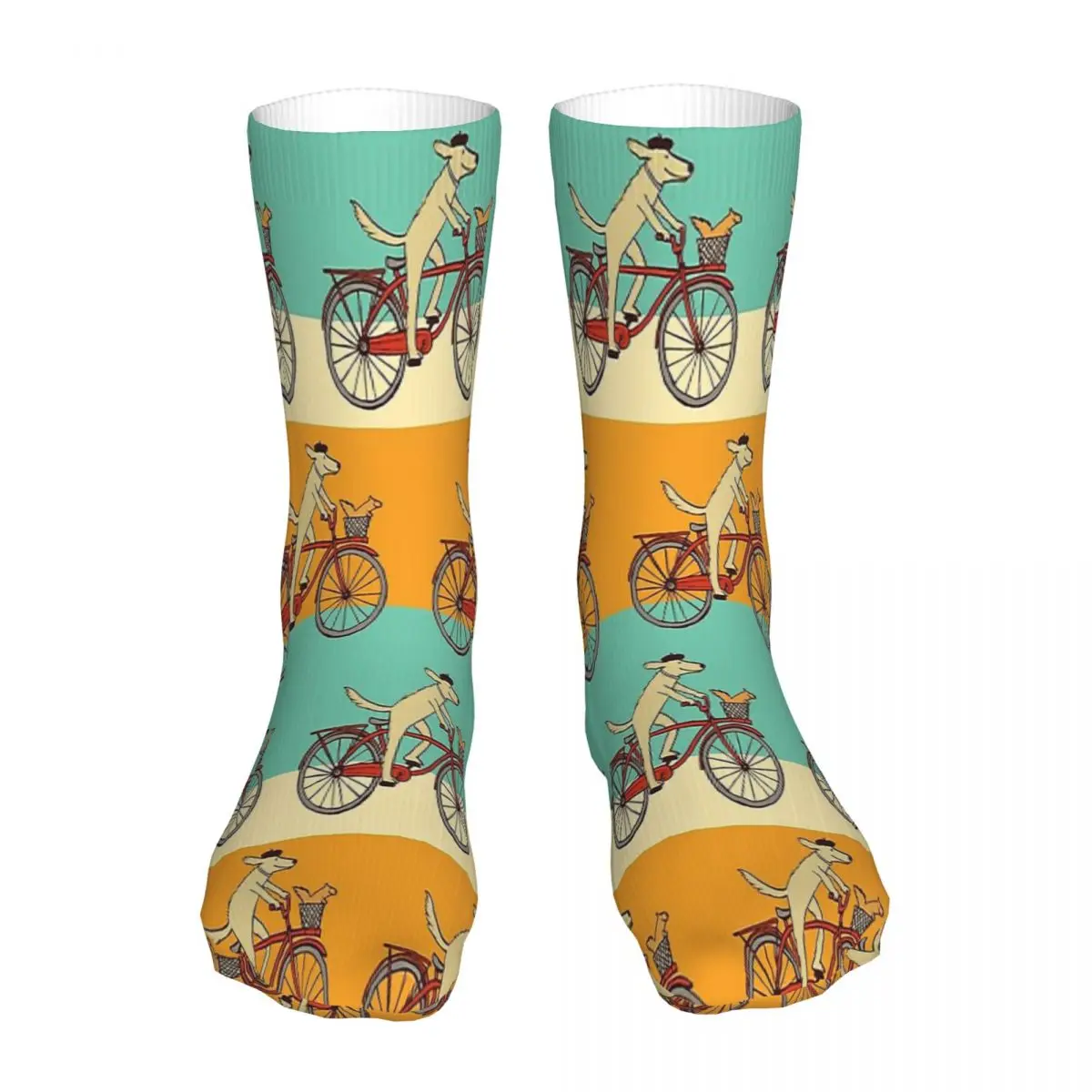 

Dog And Squirrel Are Friends Whimsical Animal Art Dog Riding A Bicycle Bike Ride Bicycle Sock Socks Women Polyester Stockings