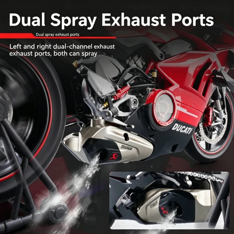 Фото Новая модель гоночного мотоцикла Ducati V4S из сплава, масштаб 1:7, 2026 год, декоративное украшение для дома, идеальный подарок для коллекционеров и мальчиков №4