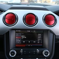 bawa 3 colors abs car dashboard central air conditioner vent cover trim sticker for ford mustang 2015 up car styling