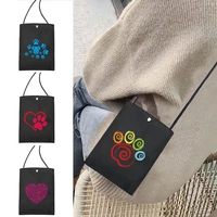 brand footprints print phone bag crossbody bag trend small shoulder handbag korean student simple shopper purse women handbags