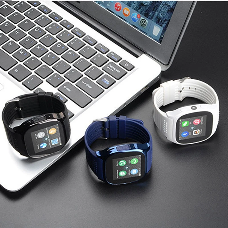 T8 bluetooth smart card phone watch sports pedometer wearable android fully compatible with mp3 music |