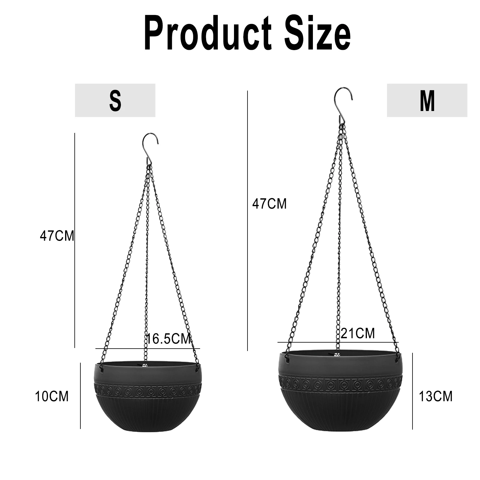 

Hanging Plant Hanger Flower Pot Planter Hanger Wall Decor Courtyard Garden Hanging Planter Hanging Basket With Drainage
