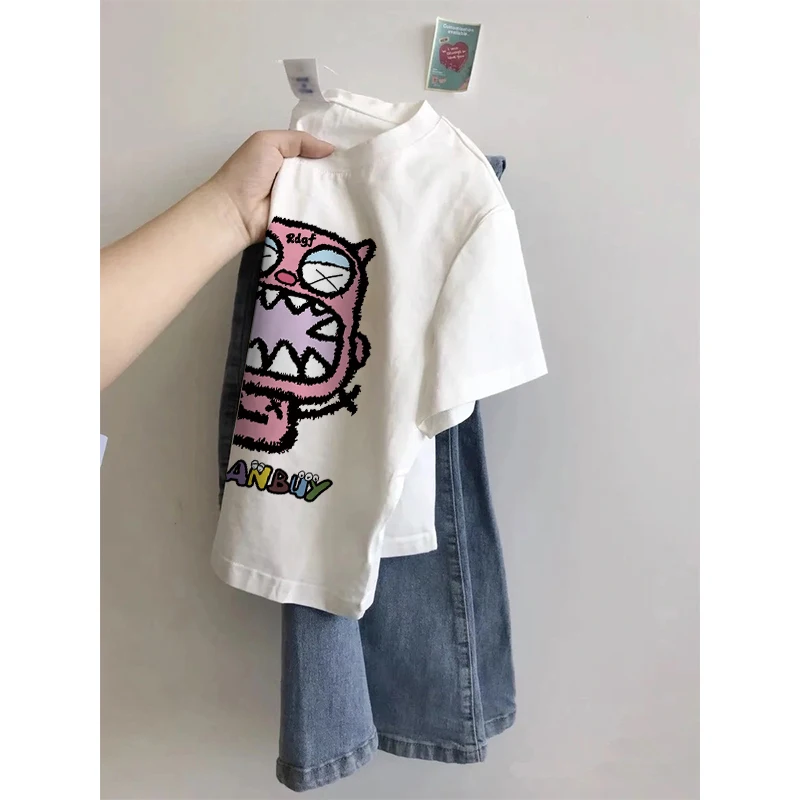 ZDM размера плюс 50 00 кг маленькая футболка с коротким рукавом женская уникальная