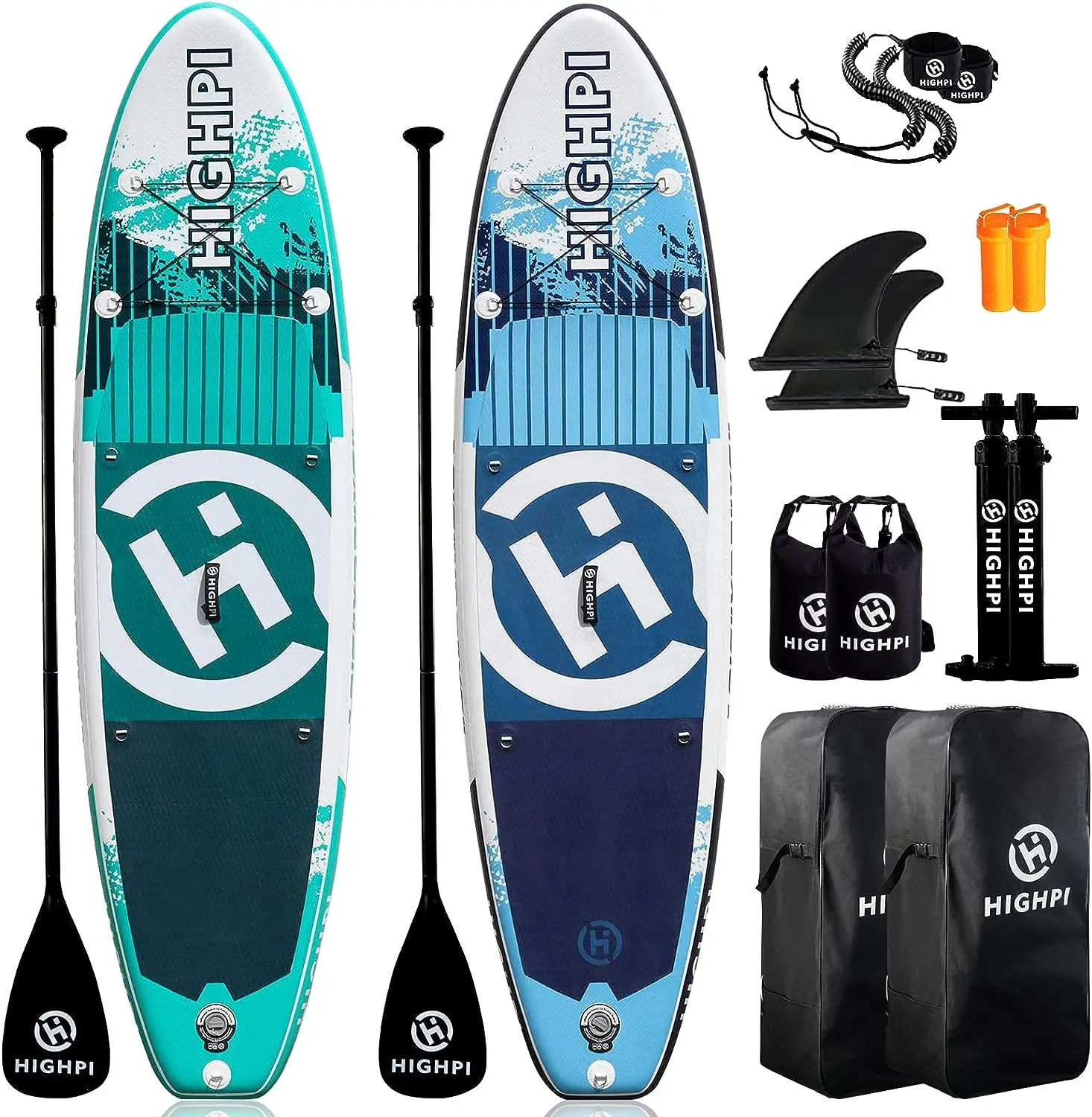 

Stand Up Paddle Board 10'6''x32''x6'' SUP with Accessories Backpack Anti-Slip Deck, Leash, Paddle an Inflatable pool Kayak rail