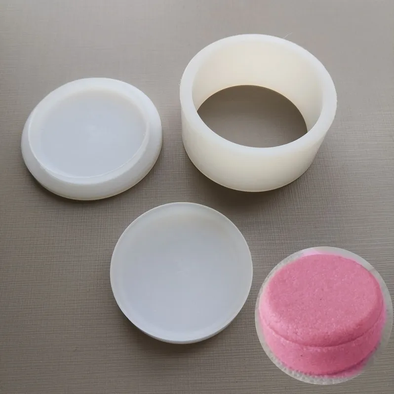 plastic round solid shampoo press bar mold 2.5inch 6.35CM diameter max volume 95g bath bomb mold