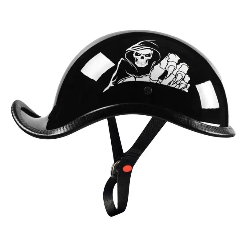 

Мотошлемы с полуласточкиным хвостом открытые Ретро шлемы с солнцезащитным козырьком и пряжкой быстросъемный ремешок для прогулочного скутера