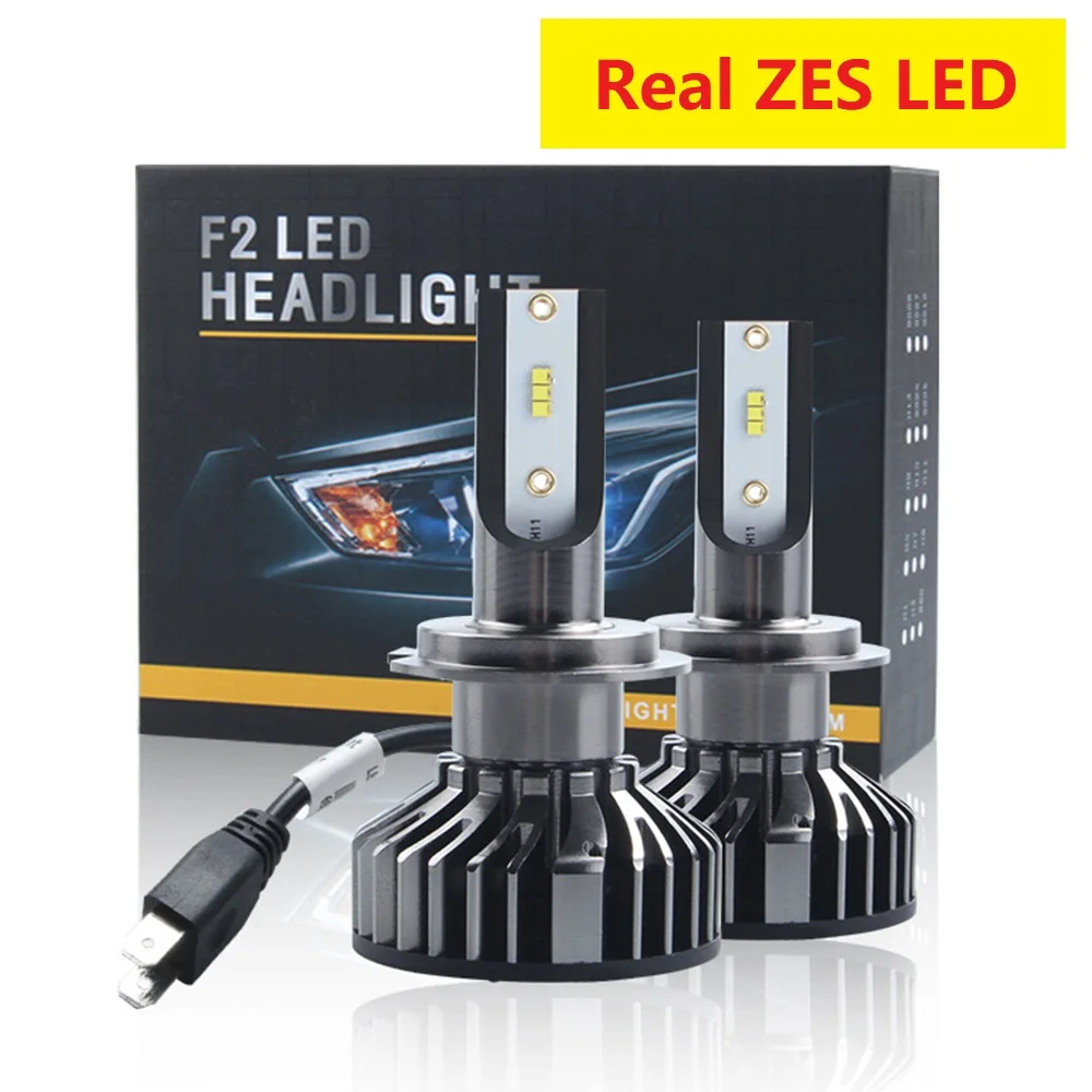 

Car Light Bulbs DC 12V LED Headlight H1 H3 H7 6000K H8/H9/H11 880/881/H27 9005/HB3/H10 9006/HB4 9012 Lamp ZES CHIP Headlamp Kit