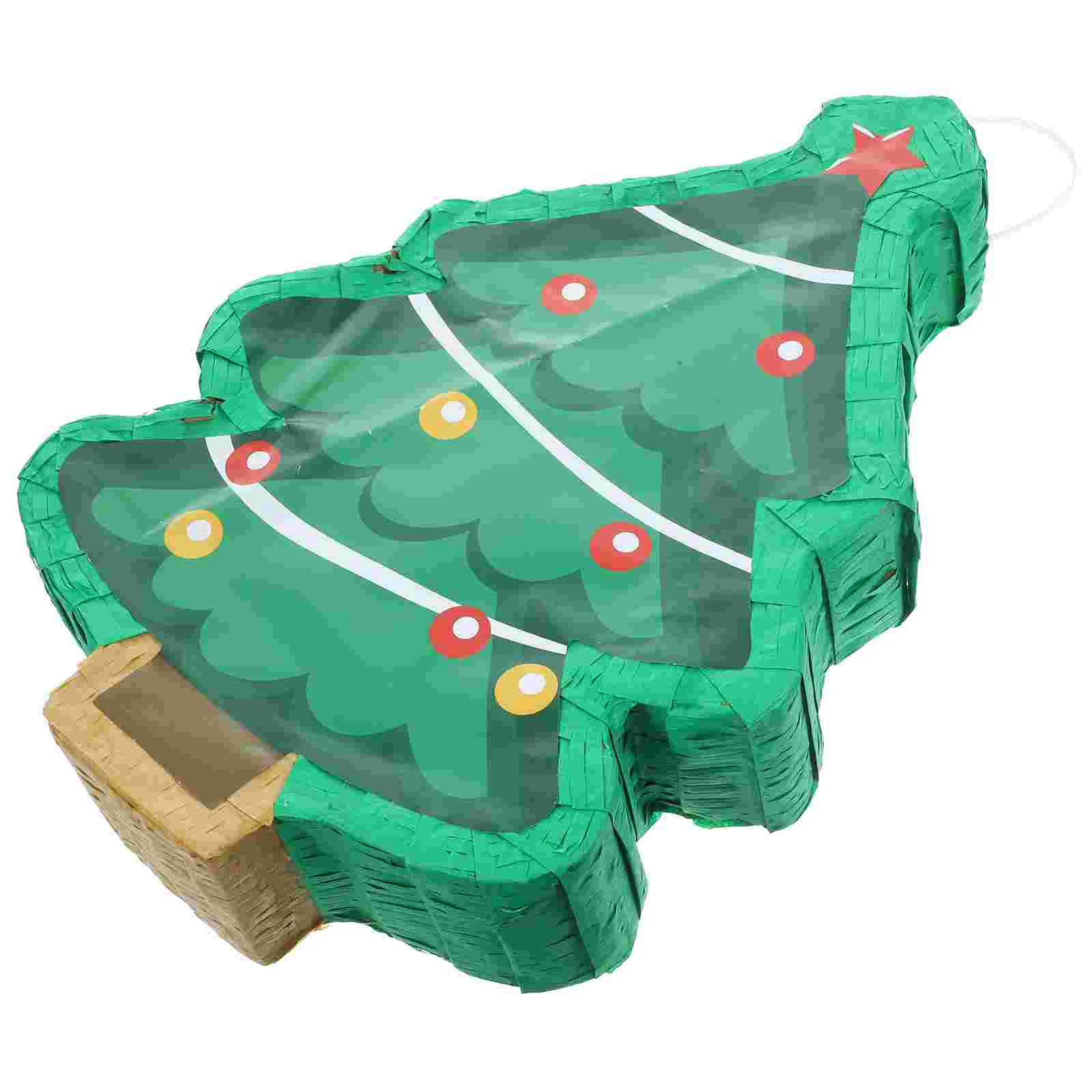 

Christmas Pinata Festival Decor Cardboard Tree Shape Party Favor Paper Decoration Reunion