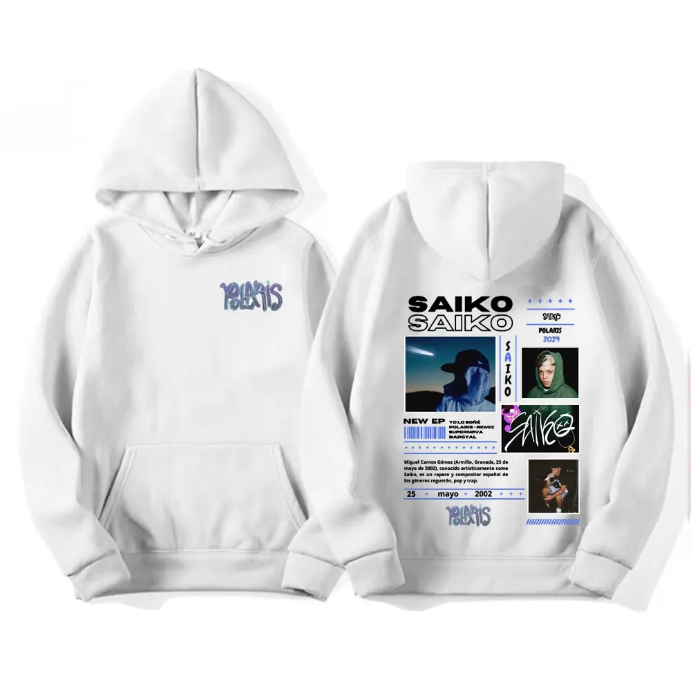 Рэпер Saiko Pol Aris Tour 2024 толстовки с капюшоном для мужчин и женщин флисовая толстовка